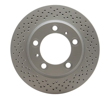 DYNAMIC FRICTION CO GEOSPEC Coated Rotor - Drilled, Silver, Rear 624-02044